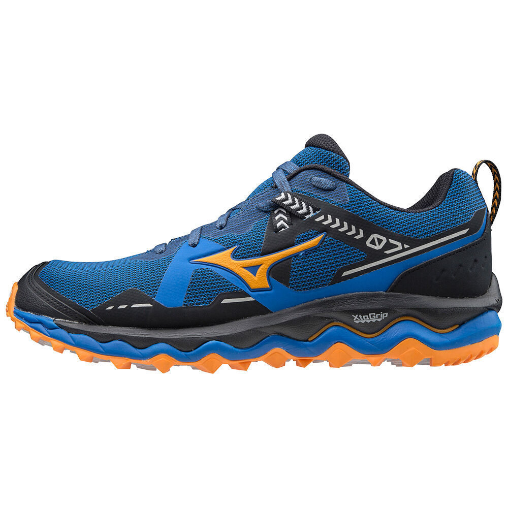 Mizuno Men's Wave Mujin 7 Trail Running Shoes Blue/Orange (J1GJ207038-NXC)